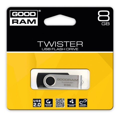 TWISTER 8GB Black USB2.0